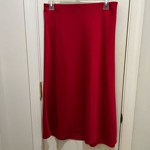 LOFT NWT red midi skirt S - M